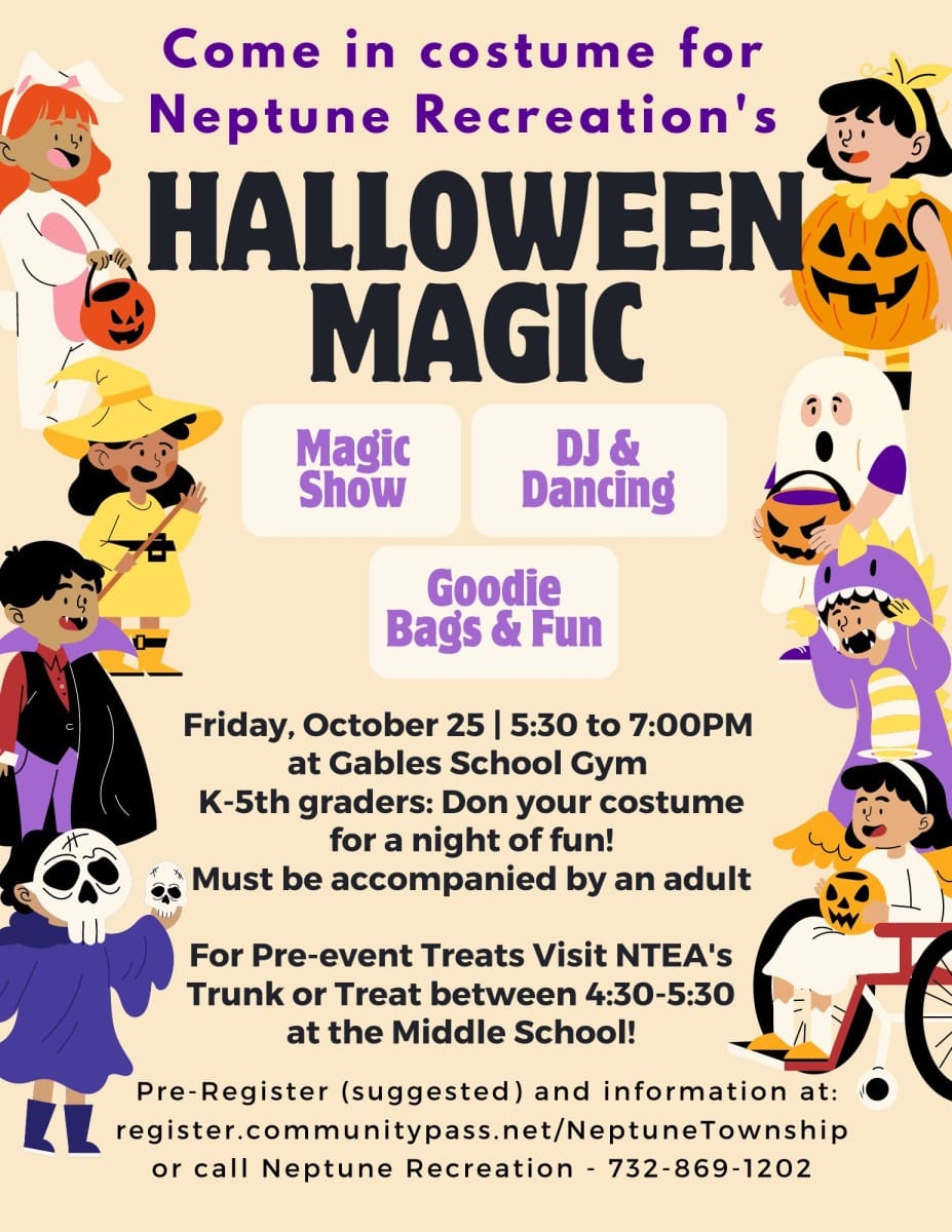 Neptune Recreation Halloween Event October 25th Neptune Township